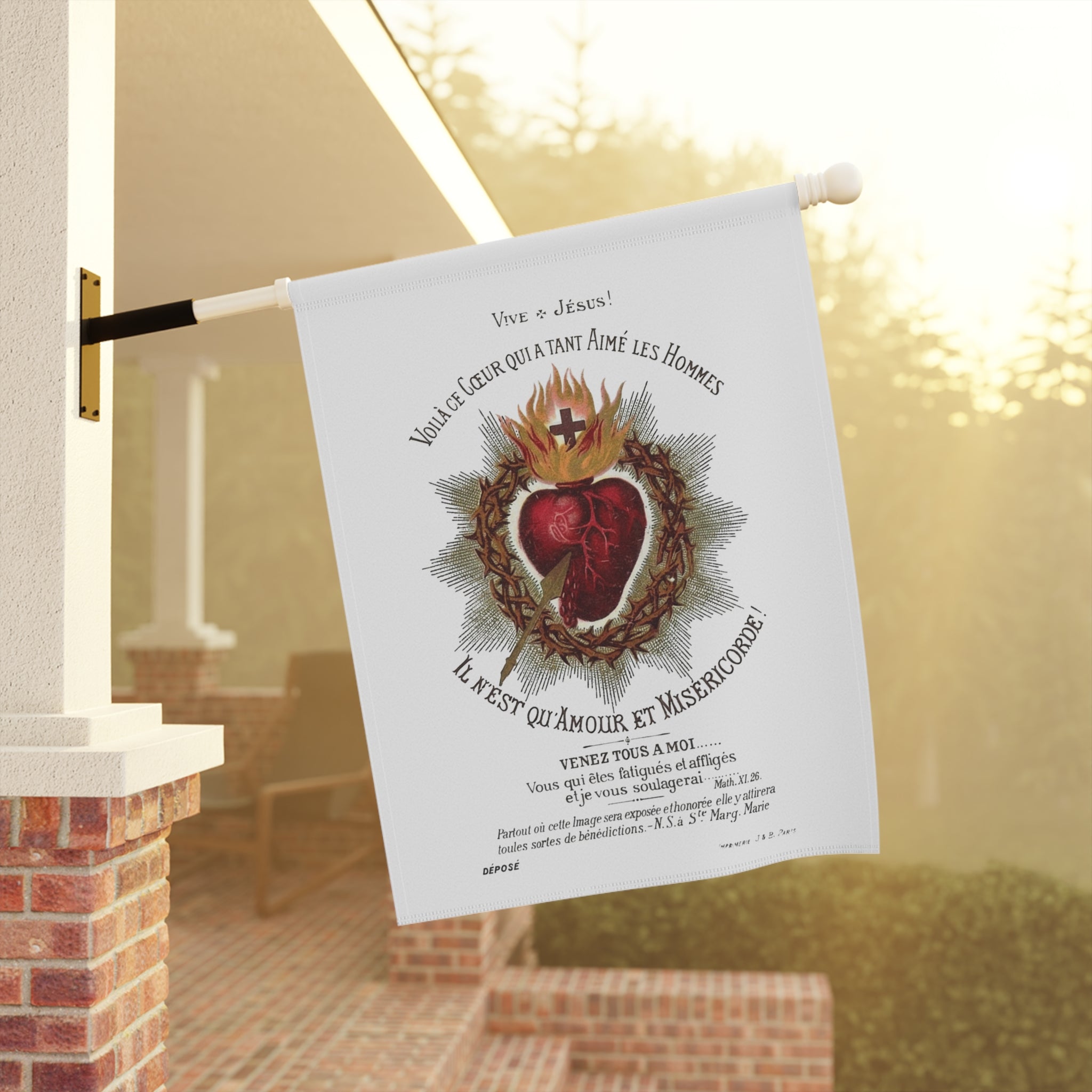 Sacred Heart Garden Flag - Sacred Heart Garden Flag | Premium