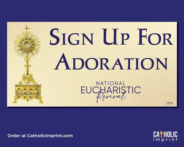 National Eucharistic Revival Outdoor Vinyl Banner | Catholic Imprint