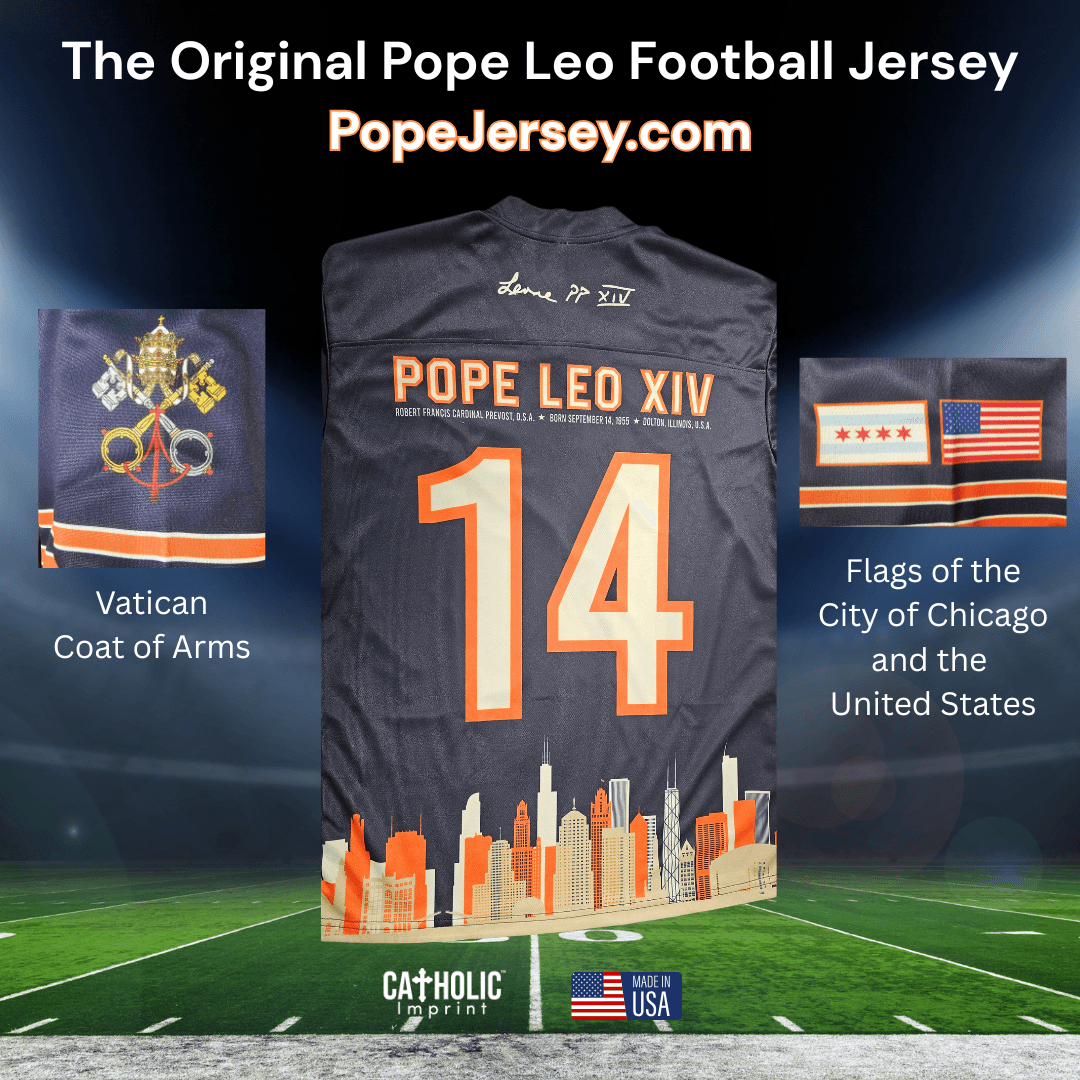 Limited Edition Pope Leo XIV Football Jersey – Let's Go Chicago