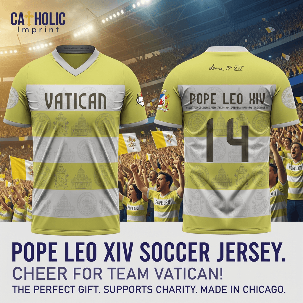 Pope Leo XIV Vatican soccer jersey front view