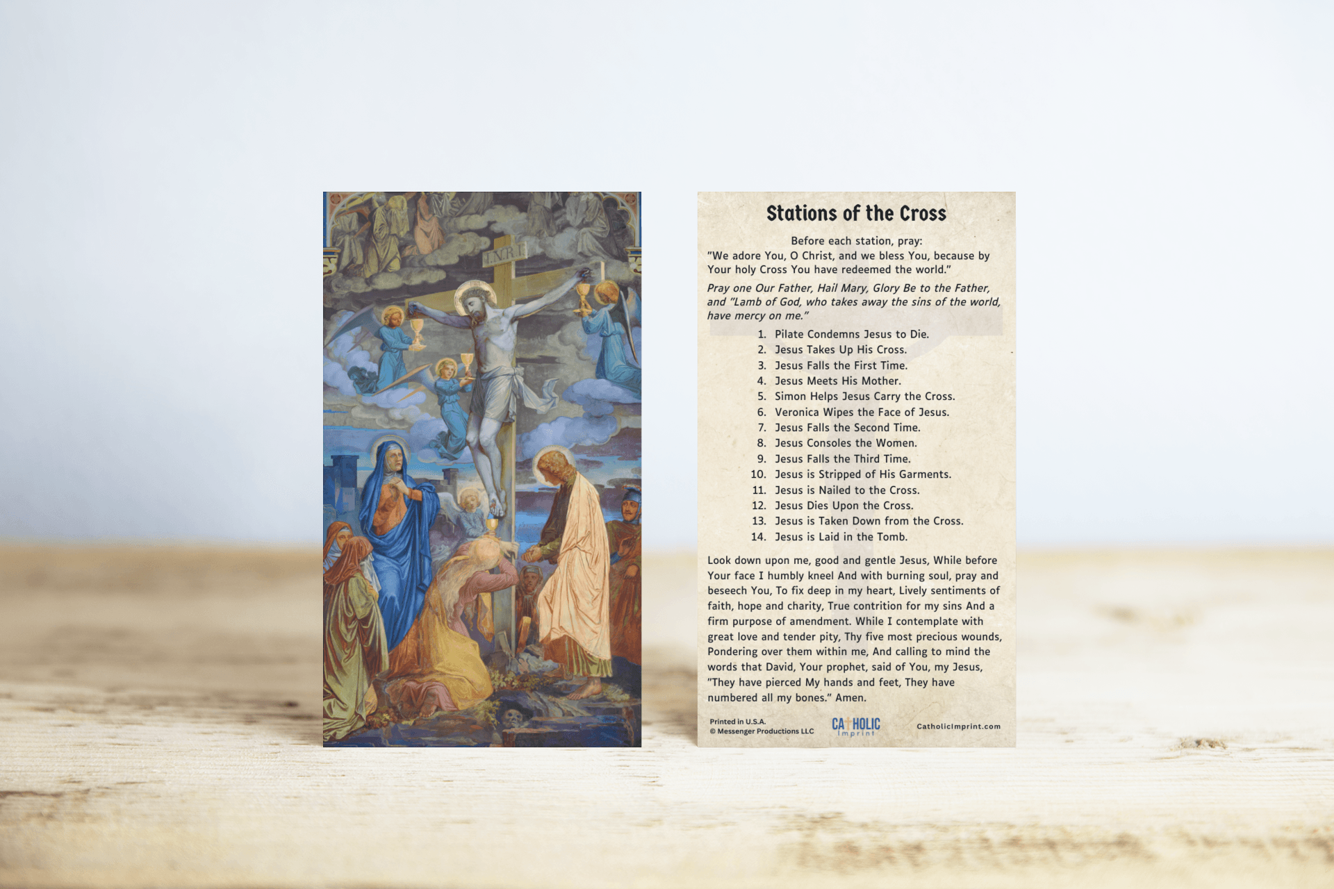 Stations of the Cross Prayer Card – Durable, Wallet-Size, Made in